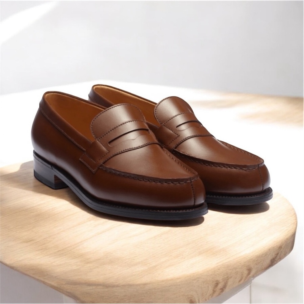 J. M. WestonShoe  Parisian 180 Loafer Brown Box Calf Leather Size 6 E